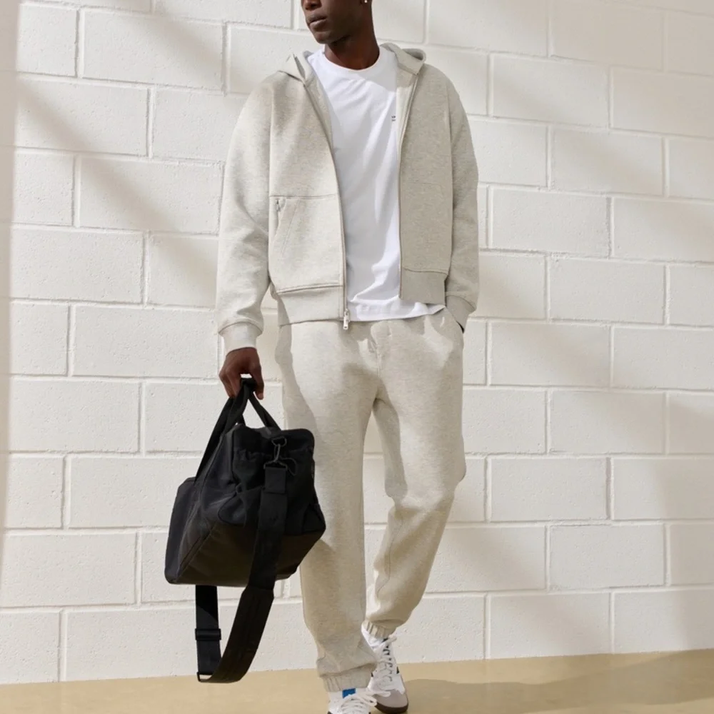 Abercrombie & Fitch YPB neoKNIT MAX Full-Zip Hoodie gray men’s unisex sz Small - Picture 6 of 13